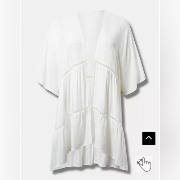 Torrid Flowy Inset Ruana - Picture 4 of 6